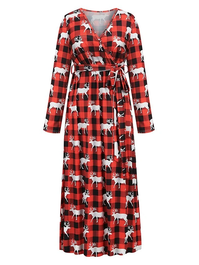 Women's Christmas Casual Dress Sheath Dress Light Pink Green Black Long Sleeve With Belt Winter Fall Autumn V Neck 2022 S M L XL 2XL 2 Women's Christmas Casual Dress Sheath Dress Light Pink Green Black Long Sleeve With Belt Winter Fall Autumn V Neck 2022 S M L XL 2XL - Image 2