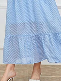 Women's Plus Size Prom Dress Party Dress Corset Dress Long Dress Maxi Dress Light Blue Long Sleeve Pure Color Drawstring Fall Winter Autumn Square Neck Fashion Winter Dress Evening Party Wedding Guest -Casual Print Dress Sales ioftxb1693535313888