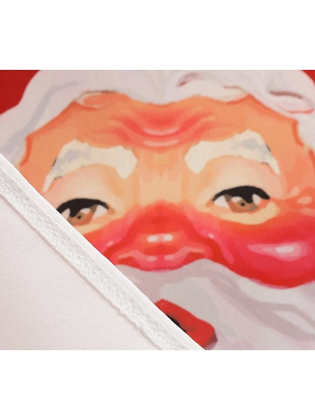 Women's Christmas Midi Dress Black Red Sleeveless Santa Claus Print Spring Summer Spaghetti Strap 2022 S M L XL 2XL 12 Women's Christmas Midi Dress Black Red Sleeveless Santa Claus Print Spring Summer Spaghetti Strap 2022 S M L XL 2XL - Image 12