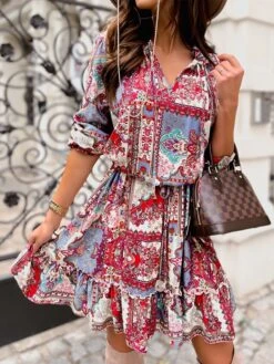 Women's Boho Dress Long Dress Maxi Dress Red Blue Purple Long Sleeve Print Print Summer Spring V Neck Casual Winter Dress Fall Dress Loose Fit Linen XS S M L XL 2XL 3XL 28 Women's Boho Dress Long Dress Maxi Dress Red Blue Purple Long Sleeve Print Print Summer Spring V Neck Casual Winter Dress Fall Dress Loose Fit Linen XS S M L XL 2XL 3XL -Casual Print Dress Sales isfhsd1663049692982