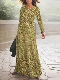 Women's T Shirt Dress Casual Dress Winter Dress Floral Print Crew Neck Long Dress Maxi Dress Fashion Streetwear Outdoor Street Long Sleeve Regular Fit Yellow Wine Navy Blue Spring Fall S M L XL XXL 8 Women's T Shirt Dress Casual Dress Winter Dress Floral Print Crew Neck Long Dress Maxi Dress Fashion Streetwear Outdoor Street Long Sleeve Regular Fit Yellow Wine Navy Blue Spring Fall S M L XL XXL -Casual Print Dress Sales ithoyw1692242602331