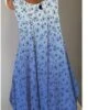 Women‘s T Shirt Dress Tee Dress Sports Dress Midi Dress Silver Light Blue Navy Blue Sleeveless Floral Print Spring Summer Crew Neck Boho Sporty Look S M L XL XXL 3XL 4XL 5XL