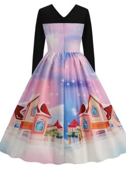 Women‘s Christmas Retro Elegant Vintage Dress Midi Dress Party Ruched Patchwork Santa Claus Crew Neck Long Sleeve Regular Fit Fall Winter 2023 Black Red S M L XL 26 Women‘s Christmas Retro Elegant Vintage Dress Midi Dress Party Ruched Patchwork Santa Claus Crew Neck Long Sleeve Regular Fit Fall Winter 2023 Black Red S M L XL -Casual Print Dress Sales iwzshc1694426166356