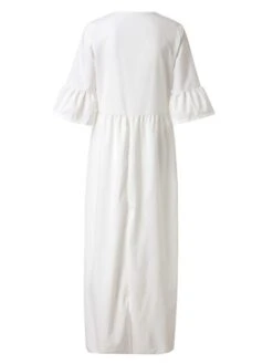 Women's Casual Dress Swing Dress White Dress Long Dress Maxi Dress Black Blue Wine Half Sleeve Floral Ruffle Fall Spring Autumn V Neck Loose Fit S M L XL XXL 9 Women's Casual Dress Swing Dress White Dress Long Dress Maxi Dress Black Blue Wine Half Sleeve Floral Ruffle Fall Spring Autumn V Neck Loose Fit S M L XL XXL -Casual Print Dress Sales jawznh1609329400947