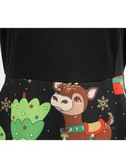 Women's Christmas Swing Dress Knee Length Dress Black Long SleeveTree Bow Print Fall Winter Round Neck VintageParty 2021 S M L XL XXL 9 Women's Christmas Swing Dress Knee Length Dress Black Long SleeveTree Bow Print Fall Winter Round Neck VintageParty 2021 S M L XL XXL -Casual Print Dress Sales jdpspw1632725400264