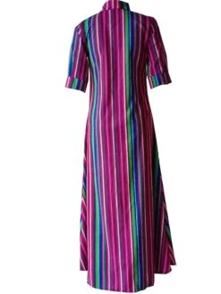 Women's Shirt Dress Casual Dress Swing Dress Maxi Long Dress Outdoor Daily Vacation Polyester Basic Casual Shirt Collar Pocket Split Half Sleeve Summer Spring 2023 Loose Fit Red Blue Purple Striped S 7 Women's Shirt Dress Casual Dress Swing Dress Maxi Long Dress Outdoor Daily Vacation Polyester Basic Casual Shirt Collar Pocket Split Half Sleeve Summer Spring 2023 Loose Fit Red Blue Purple Striped S -Casual Print Dress Sales jgcfij1673848920650