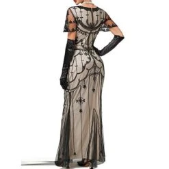 Women's Retro 1920s Sequin Dress Long Dress Maxi Dress Party Halloween Sequins Mesh Floral V Neck Short Sleeve Regular Fit Spring Fall 2023 Black Red XS S M L 18 Women's Retro 1920s Sequin Dress Long Dress Maxi Dress Party Halloween Sequins Mesh Floral V Neck Short Sleeve Regular Fit Spring Fall 2023 Black Red XS S M L -Casual Print Dress Sales jgdnlp1692857599391