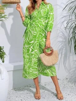 Women's Shirt Dress Casual Dress Wrap Dress Midi Dress Outdoor Daily Date Polyester Fashion Casual Split Neck Lace Up Split Long Sleeve Fall Winter 2023 Regular Fit Orange Green Floral S M L XL 22 Women's Shirt Dress Casual Dress Wrap Dress Midi Dress Outdoor Daily Date Polyester Fashion Casual Split Neck Lace Up Split Long Sleeve Fall Winter 2023 Regular Fit Orange Green Floral S M L XL -Casual Print Dress Sales jiwvqy1695367376420