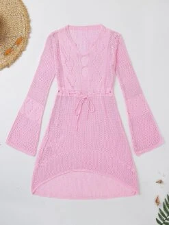 Women's Swimwear Cover Up Beach Dress Normal Swimsuit Oversized Crochet Hole Solid Color Wine Red Lake Green Black White Light Pink Bathing Suits Sports Vacation Sports 33 Women's Swimwear Cover Up Beach Dress Normal Swimsuit Oversized Crochet Hole Solid Color Wine Red Lake Green Black White Light Pink Bathing Suits Sports Vacation Sports -Casual Print Dress Sales jkrxwx1651656979396