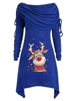 Women‘s Plus Size Christmas Tops Hoodie Sweatshirt Tree Color Gradient Print Long Sleeve Hooded Streetwear Daily Polyester Fall Winter Black