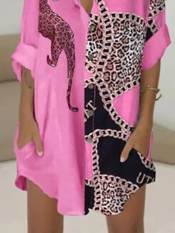 Women's Shirt Dress Casual Dress Shift Dress Mini Dress Outdoor Daily Date Polyester Basic Classic Shirt Collar Button Print Long Sleeve Spring Fall Winter 2023 Loose Fit Rose Red Animal S M L XL 5 Women's Shirt Dress Casual Dress Shift Dress Mini Dress Outdoor Daily Date Polyester Basic Classic Shirt Collar Button Print Long Sleeve Spring Fall Winter 2023 Loose Fit Rose Red Animal S M L XL -Casual Print Dress Sales jrpnch1692871360405