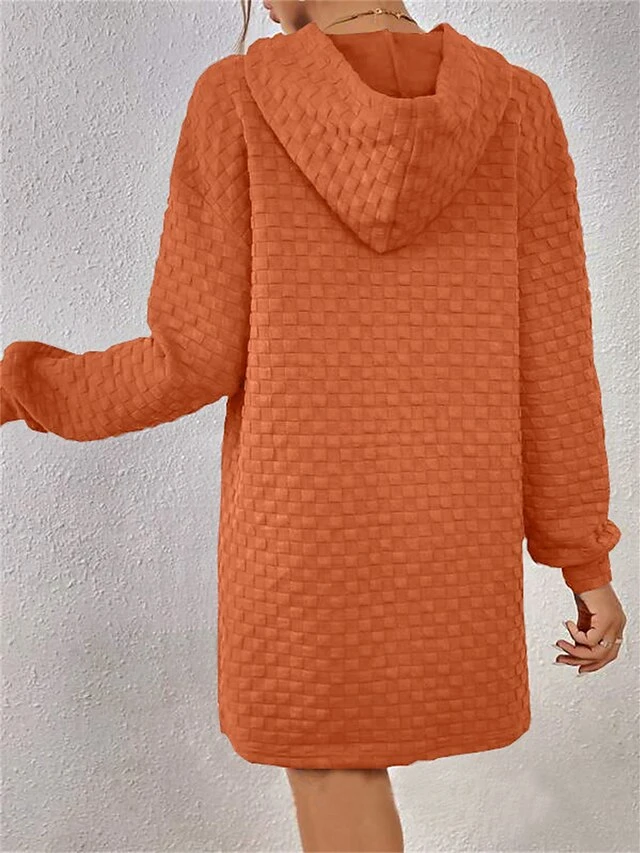 Women's Casual Dress Hoodie Dress Mini Dress Fashion Daily Outdoor Vacation Going Out Hoodie Solid Color Loose Fit Black White Pink S M L XL XXL 12 Women's Casual Dress Hoodie Dress Mini Dress Fashion Daily Outdoor Vacation Going Out Hoodie Solid Color Loose Fit Black White Pink S M L XL XXL - Image 12