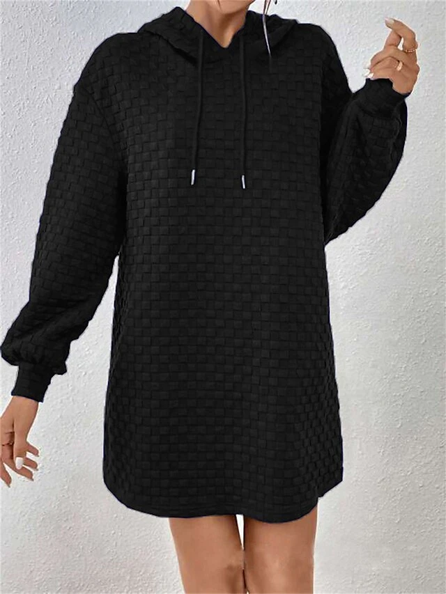 Women's Casual Dress Hoodie Dress Mini Dress Fashion Daily Outdoor Vacation Going Out Hoodie Solid Color Loose Fit Black White Pink S M L XL XXL 18 Women's Casual Dress Hoodie Dress Mini Dress Fashion Daily Outdoor Vacation Going Out Hoodie Solid Color Loose Fit Black White Pink S M L XL XXL - Image 18