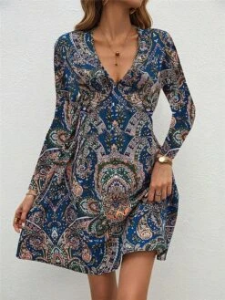 Women's Casual Dress Paisley Dress A Line Dress Floral Paisley Print V Neck Mini Dress Fashion Streetwear Outdoor Daily Long Sleeve Loose Fit Wine Navy Blue Royal Blue Spring Fall S M L XL XXL 6 Women's Casual Dress Paisley Dress A Line Dress Floral Paisley Print V Neck Mini Dress Fashion Streetwear Outdoor Daily Long Sleeve Loose Fit Wine Navy Blue Royal Blue Spring Fall S M L XL XXL -Casual Print Dress Sales jzxukm1692762361210