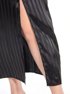 Women's Plus Size Curve Work Dress Satin Dress Black Dress Plain Midi Dress Long Sleeve Split V Neck Fashion Office Black Fall Winter L XL XXL 3XL 4XL 16 Women's Plus Size Curve Work Dress Satin Dress Black Dress Plain Midi Dress Long Sleeve Split V Neck Fashion Office Black Fall Winter L XL XXL 3XL 4XL -Casual Print Dress Sales kgihfe1694772913338