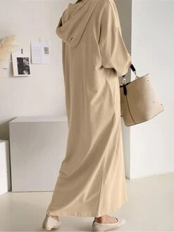 Women's Plus Size Curve Casual Dress Hoodie Dress Solid Color Long Dress Maxi Dress Long Sleeve Pocket Hooded Fashion Outdoor Black Khaki Fall Winter L XL XXL 3XL 4XL 21 Women's Plus Size Curve Casual Dress Hoodie Dress Solid Color Long Dress Maxi Dress Long Sleeve Pocket Hooded Fashion Outdoor Black Khaki Fall Winter L XL XXL 3XL 4XL -Casual Print Dress Sales kgnffl1693970747692