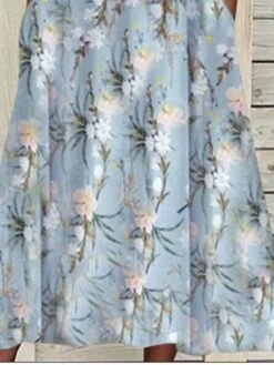 Women's Casual Dress Midi Dress Blue Short Sleeve Floral Pocket Summer Spring V Neck Casual Loose Fit 2023 S M L XL XXL 5 Women's Casual Dress Midi Dress Blue Short Sleeve Floral Pocket Summer Spring V Neck Casual Loose Fit 2023 S M L XL XXL -Casual Print Dress Sales khirdi1647322640181