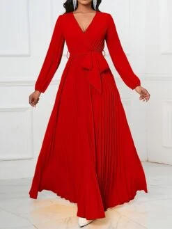 Women's Swing Dress Plain Dress Long Dress Maxi Dress Lace Up Pleated Party Wedding Guest Holiday Fashion Elegant V Neck Long Sleeve 2023 Regular Fit Black Yellow Red Color S M L XL XXL Size 16 Women's Swing Dress Plain Dress Long Dress Maxi Dress Lace Up Pleated Party Wedding Guest Holiday Fashion Elegant V Neck Long Sleeve 2023 Regular Fit Black Yellow Red Color S M L XL XXL Size -Casual Print Dress Sales kiqppk1696434297513
