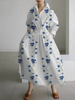 Women's Shirt Dress Casual Dress Swing Dress Maxi Long Dress Outdoor Office Daily Polyester Fashion Modern Shirt Collar Button Pocket Long Sleeve Fall Winter 2023 Loose Fit White Yellow Royal Blue 9 Women's Shirt Dress Casual Dress Swing Dress Maxi Long Dress Outdoor Office Daily Polyester Fashion Modern Shirt Collar Button Pocket Long Sleeve Fall Winter 2023 Loose Fit White Yellow Royal Blue -Casual Print Dress Sales kjossa1693281224261