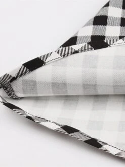 Women's Plus Size Retro 1950s Vintage Dress Midi Dress Daily Holiday With Belt Print Plaid Crew Neck Short Sleeve Regular Fit Spring Fall 2023 Black XL XXL 3XL 4XL -Casual Print Dress Sales klyory1693533789359