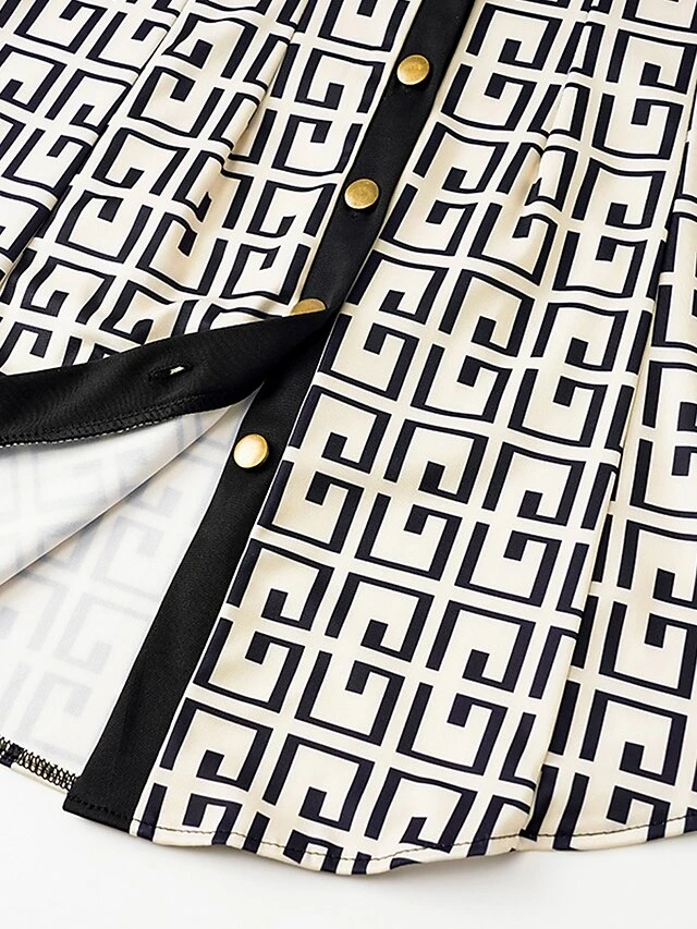 Women's Shirt Dress Casual Dress Sheath Dress Mini Dress Outdoor Daily Date Cotton Polyester Fashion Modern Shirt Collar Patchwork Button Long Sleeve Fall 2023 Regular Fit Blue Khaki Letter S M L XL 15 Women's Shirt Dress Casual Dress Sheath Dress Mini Dress Outdoor Daily Date Cotton Polyester Fashion Modern Shirt Collar Patchwork Button Long Sleeve Fall 2023 Regular Fit Blue Khaki Letter S M L XL - Image 15