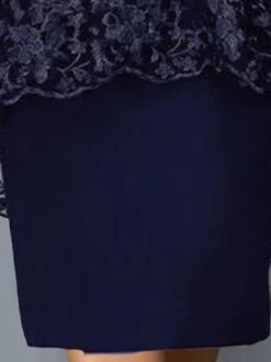 Women's Plus Size Curve Wedding Guest Dress Lace Party Dress Crew Neck Print 3/4 Length Sleeve Mother Dress Spring Fall Dress Elegant Formal Midi Dress Party Cocktail Dress -Casual Print Dress Sales kpserj1652667653855