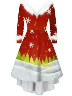 Women's Christmas Casual Dress Swing Dress Blue Wine Red White Long Sleeve Santa Claus SnowmanTree Feather Print Winter Fall V Neck Vintage ElegantFall Dress 2022 S M L XL XXL 6 Women's Christmas Casual Dress Swing Dress Blue Wine Red White Long Sleeve Santa Claus SnowmanTree Feather Print Winter Fall V Neck Vintage ElegantFall Dress 2022 S M L XL XXL -Casual Print Dress Sales ktxcgk1666003341167