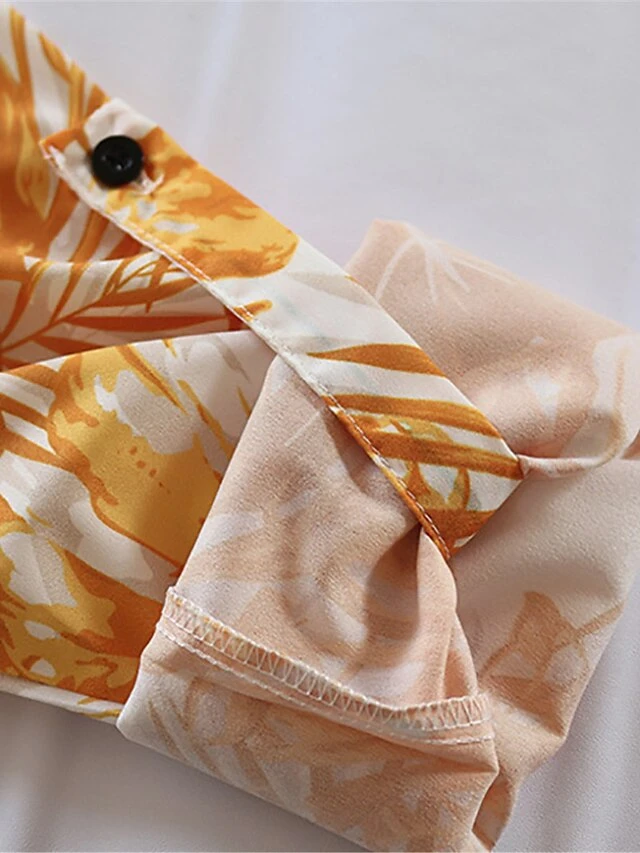 Women's Shirt Dress Casual Dress Swing Dress Maxi Long Dress Outdoor Daily Date Polyester Fashion Casual Shirt Collar Lace Up Button Long Sleeve Fall Winter 2023 Loose Fit Blue Orange Leaf S M L XL 5 Women's Shirt Dress Casual Dress Swing Dress Maxi Long Dress Outdoor Daily Date Polyester Fashion Casual Shirt Collar Lace Up Button Long Sleeve Fall Winter 2023 Loose Fit Blue Orange Leaf S M L XL - Image 5