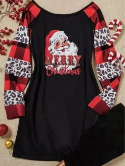 Women's Casual Dress Sweatshirt Dress Mini Dress Warm Fashion Outdoor Christmas Holiday Crew Neck Print Santa Claus Loose Fit Black S M L XL XXL 5 Women's Casual Dress Sweatshirt Dress Mini Dress Warm Fashion Outdoor Christmas Holiday Crew Neck Print Santa Claus Loose Fit Black S M L XL XXL -Casual Print Dress Sales kvrgpw1696732434160