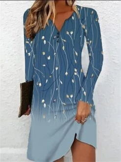 Women's Casual Dress Summer Dress Print Dress Floral Ombre Button Print Split Neck Mini Dress Fashion Streetwear Outdoor Daily Long Sleeve Loose Fit Black Pink Red Summer Spring S M L XL XXL 10 Women's Casual Dress Summer Dress Print Dress Floral Ombre Button Print Split Neck Mini Dress Fashion Streetwear Outdoor Daily Long Sleeve Loose Fit Black Pink Red Summer Spring S M L XL XXL -Casual Print Dress Sales kvtnpg1690262066670