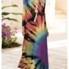 Women's Casual Dress Swing Dress A Line Dress Tie Dye Print Crew Neck Long Dress Maxi Dress Fashion Streetwear Outdoor Daily Long Sleeve Regular Fit Blue Fall Winter S M L XL XXL