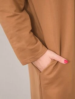 Women's Casual Dress Hoodie Dress Long Dress Maxi Dress Fashion Daily Outdoor Home Vacation Crew Neck Pocket Pure Color Pure Color Loose Fit Black Brown Army Green M L XL XXL -Casual Print Dress Sales ldgvgq1693294409189