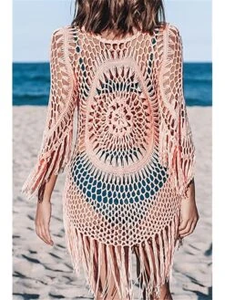 Women's Swimwear Cover Up Beach Dress Normal Swimsuit Hole Pure Color White Black Blue Rosy Pink Beige Plunge Bathing Suits New Vacation Fashion /y / Modern 12 Women's Swimwear Cover Up Beach Dress Normal Swimsuit Hole Pure Color White Black Blue Rosy Pink Beige Plunge Bathing Suits New Vacation Fashion /y / Modern -Casual Print Dress Sales ldojbu1641277757000