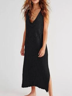 Women's Swimwear Cover Up Beach Dress Normal Swimsuit UV Protection Knit Hole Pure Color White Black Yellow Brown V Wire Bathing Suits New Stylish Vacation /y 14 Women's Swimwear Cover Up Beach Dress Normal Swimsuit UV Protection Knit Hole Pure Color White Black Yellow Brown V Wire Bathing Suits New Stylish Vacation /y -Casual Print Dress Sales llufkd1646632921045