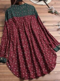 Women‘s Plus Size Curve Shirt Dress Floral Crew Neck Long Sleeve Fall Spring Short Mini Dress Holiday Dress -Casual Print Dress Sales lmnhez1620266353137