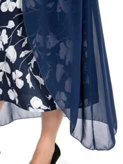 Women's Plus Size Curve Work Dress Floral V Neck Ruched 3/4 Length Sleeve Spring Summer Work Elegant Midi DressLayered Formal Vacation Dress -Casual Print Dress Sales lowqis1694765028961