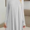 Women's Casual Dress Plain Dress Spring Dress Mini Dress Ruched Daily Date Going Out Active Fashion Crew Neck Long Sleeve 2023 Loose Fit Black White Green Color S M L XL XXL Size