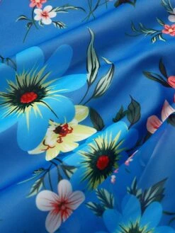 Women's Casual Dress Swing Dress Floral Dress Chiffon Spring Summer Dress Long Dress Maxi Dress Boho Dress Green Blue White 3/4 Length Sleeve Floral Print Crew Neck 2023 S M L XL XXL -Casual Print Dress Sales lwyvds1684222938774