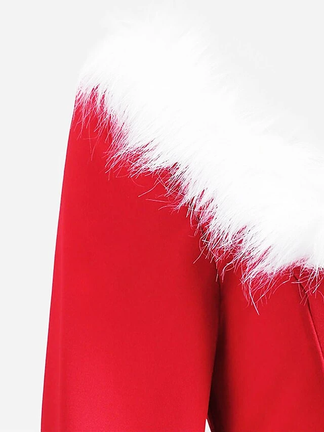 Women‘s Christmas Retro Elegant Vintage Dress Midi Dress Party Patchwork Button Plain Square Neck Long Sleeve Regular Fit Fall Winter 2023 Red S M L XL 6 Women‘s Christmas Retro Elegant Vintage Dress Midi Dress Party Patchwork Button Plain Square Neck Long Sleeve Regular Fit Fall Winter 2023 Red S M L XL - Image 6