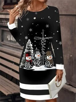 Women‘s Christmas Casual Dress Sweatshirt Dress Mini Dress Active Fashion Outdoor Holiday Crew Neck Print Tree Hat Loose Fit Black White Red S M L XL XXL 7 Women‘s Christmas Casual Dress Sweatshirt Dress Mini Dress Active Fashion Outdoor Holiday Crew Neck Print Tree Hat Loose Fit Black White Red S M L XL XXL -Casual Print Dress Sales mcmglg1695195008164