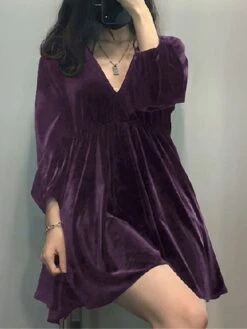 Women's Plus Size Curve Casual Dress Velvet Dress Winter Dress Solid Color Mini Dress Long Sleeve Ruched V Neck Fashion Outdoor Black Red Fall Winter L XL XXL 3XL 4XL 10 Women's Plus Size Curve Casual Dress Velvet Dress Winter Dress Solid Color Mini Dress Long Sleeve Ruched V Neck Fashion Outdoor Black Red Fall Winter L XL XXL 3XL 4XL -Casual Print Dress Sales mfaeex1693992758692