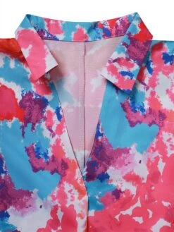 Women's Shirt Dress Casual Dress Swing Dress Midi Dress Daily Holiday Vacation Polyester Stylish Modern Shirt Collar High Low Dress Print Long Sleeve Summer Spring 2022 Loose Fit Black Red Blue -Casual Print Dress Sales mfslpm1683610845736