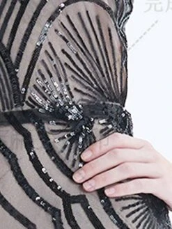 Women's Retro 1920s Sequin Dress Long Dress Maxi Dress Party Evening Party Sequins Backless Geometric Halter Neck Sleeveless Regular Fit Spring Fall 2023 Black Gold S M L XL -Casual Print Dress Sales mhkdqf1692942409620