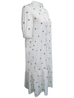 Women's Shirt Dress Casual Dress Swing Dress Midi Dress Outdoor Daily Vacation Polyester Fashion Basic Stand Collar Ruffle Button Half Sleeve Summer Spring Fall 2023 Regular Fit White Khaki Polka Dot 15 Women's Shirt Dress Casual Dress Swing Dress Midi Dress Outdoor Daily Vacation Polyester Fashion Basic Stand Collar Ruffle Button Half Sleeve Summer Spring Fall 2023 Regular Fit White Khaki Polka Dot -Casual Print Dress Sales mjqbww1689583800513