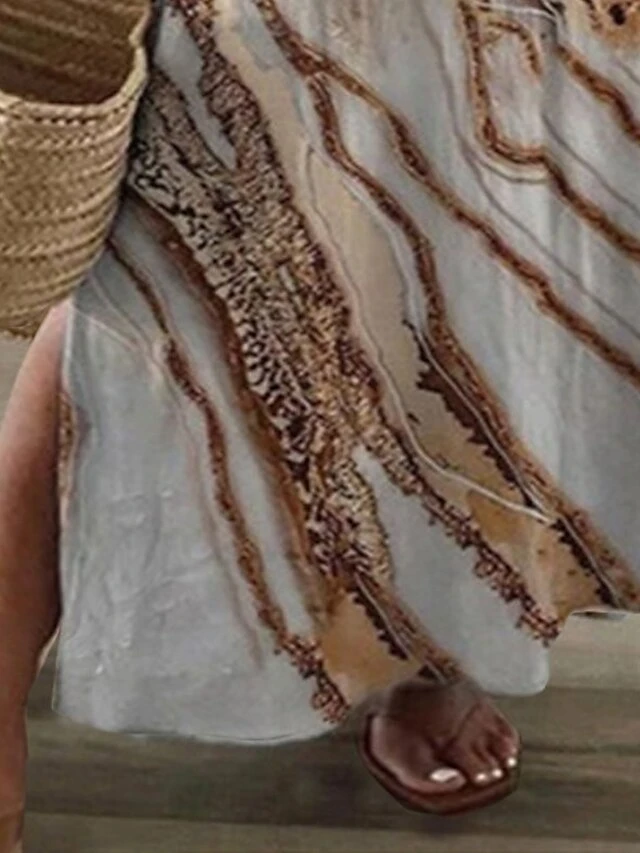 Women‘s Plus Size Curve Casual Dress T Shirt Dress Tee Dress Shift Dress Long Dress Maxi Dress Short Sleeve Abstract Print Spring Summer Crew Neck Daily 2023 Fashion 2 Women‘s Plus Size Curve Casual Dress T Shirt Dress Tee Dress Shift Dress Long Dress Maxi Dress Short Sleeve Abstract Print Spring Summer Crew Neck Daily 2023 Fashion - Image 2