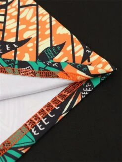 Women's Plus Size Curve Party Dress Bodycon Sheath Dress Floral Geometric Midi Dress Sleeveless Mesh Backless Strapless Fashion Party Orange Fall Winter XL XXL 3XL 4XL -Casual Print Dress Sales mnxwnf1694425965346