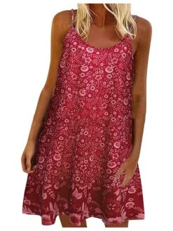 Women's Shift Dress Midi Dress Vintage Purple Vintage Green Vintage Gray Sleeveless Print Print Summer Spring Crew Neck Casual Daily 2023 S M L XL XXL 3XL 4XL 5XL -Casual Print Dress Sales moducy1620187129560