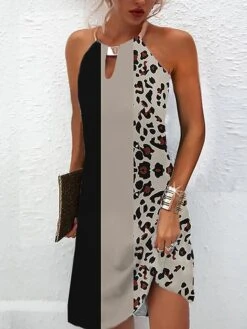 Women's Casual Dress Summer Dress Print Dress Leopard Color Block Hollow Out Print Halter Mini Dress Fashion Modern Daily Holiday Sleeveless Slim Black And White Leopard Teal Summer Spring S M L XL 7 Women's Casual Dress Summer Dress Print Dress Leopard Color Block Hollow Out Print Halter Mini Dress Fashion Modern Daily Holiday Sleeveless Slim Black And White Leopard Teal Summer Spring S M L XL -Casual Print Dress Sales msshfq1682393558207