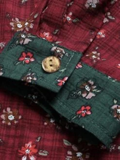 Women‘s Plus Size Curve Shirt Dress Floral Crew Neck Long Sleeve Fall Spring Short Mini Dress Holiday Dress -Casual Print Dress Sales mwming1620266353722