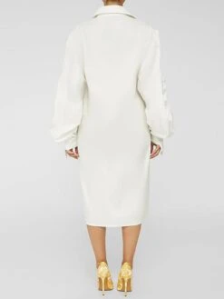Women's Plus Size Shirt Dress Casual Dress Shift Dress Midi Dress Outdoor Office Daily Polyester Basic Classic Shirt Collar Button Long Sleeve Spring Fall Winter 2023 Loose Fit White Plain Pure Color 6 Women's Plus Size Shirt Dress Casual Dress Shift Dress Midi Dress Outdoor Office Daily Polyester Basic Classic Shirt Collar Button Long Sleeve Spring Fall Winter 2023 Loose Fit White Plain Pure Color -Casual Print Dress Sales mwsijo1692856837172